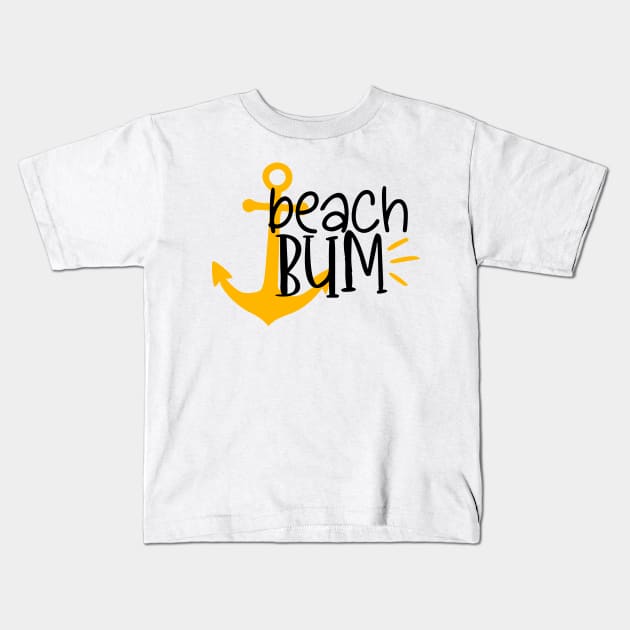 Beach Bum Kids T-Shirt by Coral Graphics